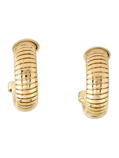 Pre-owned Heaven Mayhem Ribbed Hoop Earrings In Multicolor
