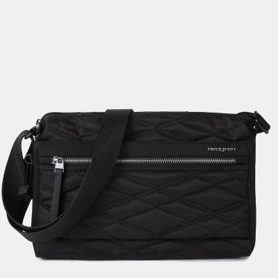 Hedgren Quilted Eye Rfid Medium Shoulder Bag Black Diamond