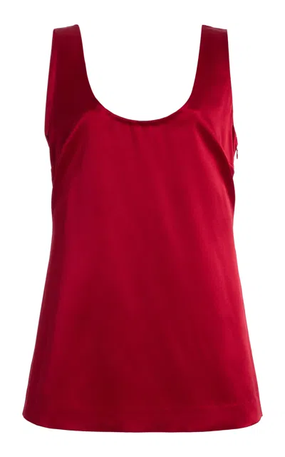 Heirlome Exclusive Delphine Silk Top In Red