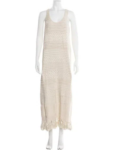 Pre-owned Heirlome Silk Long Dress W/ Tags In Neutrals