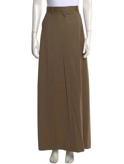 Pre-owned Heirlome Wool Long Skirt W/ Tags In Brown