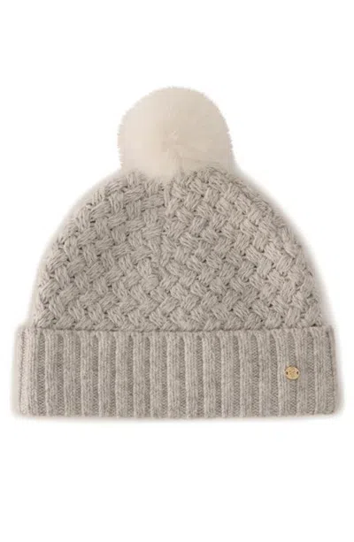 Helen Kaminski Fiona Merino Wool Beanie In Light Grey Fleck