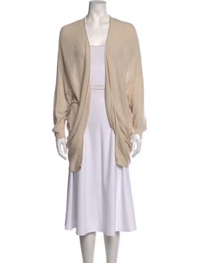 Pre-owned Hellessy Cashmere Open Front Sweater In Neutrals