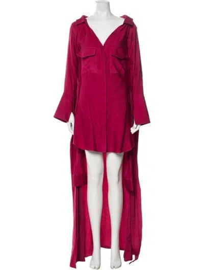 Pre-owned Hellessy Linen Mini Dress In Red