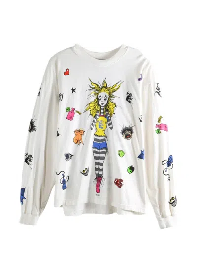 Hellstar Down The Paradise Path Graphic-print Long-sleeve Sweater In Multi