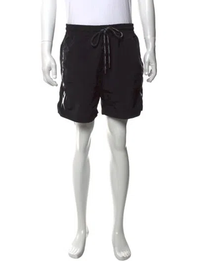 Pre-owned Hellstar Graphic Print Athletic Shorts In Black