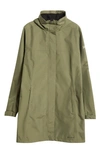 Helly Hansen Aden Waterproof Hooded Longline Rain Jacket In Lav Green