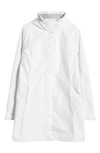 Helly Hansen Aden Waterproof Hooded Longline Rain Jacket In White