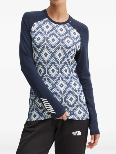 Helly Hansen Patterned Base-layer Top In Blue