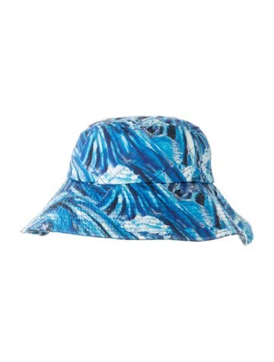 Pre-owned Helmstedt Cotton Pattern Bucket Hat In Blue
