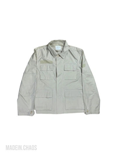 Pre-owned Helmut Lang 1996 M-65 Reflective Military Jacket In Beige