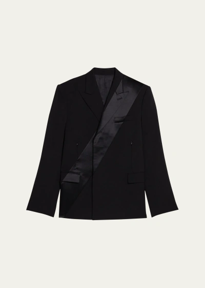 Helmut Lang Boxy Tuxedo Blazer In Black