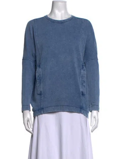 Pre-owned Helmut Lang Crew Neck Long Sleeve Sweatshirt In Blue