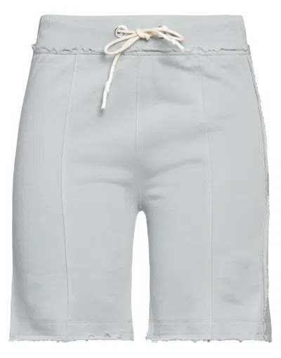 Helmut Lang Frayed Printed French Cotton-terry Shorts In Blue