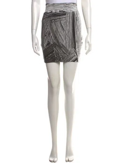 Pre-owned Helmut Lang Graphic Print Mini Skirt In Black