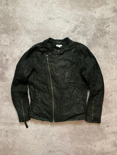 Pre-owned Helmut Lang Lamb Leather Biker Jacket In Black