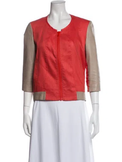 Pre-owned Helmut Lang Linen Jacket In Red