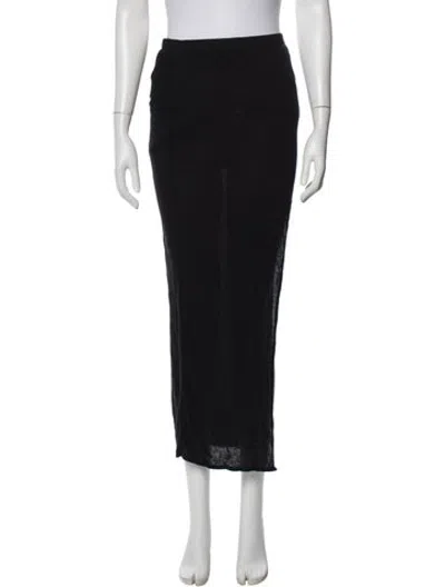 Pre-owned Helmut Lang Long Skirt In Black