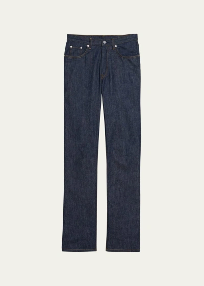 Helmut Lang Mid-rise Slim Straight Jeans In Raw Indigo