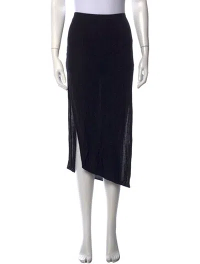 Pre-owned Helmut Lang Midi Length Skirt In Black