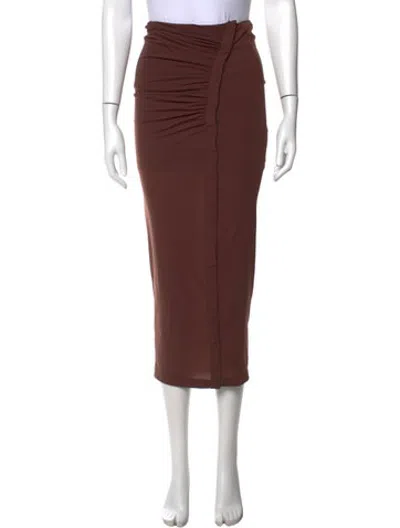 Pre-owned Helmut Lang Midi Length Skirt In Brown
