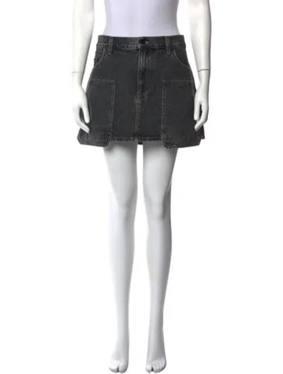 Pre-owned Helmut Lang Mini Skirt In Grey