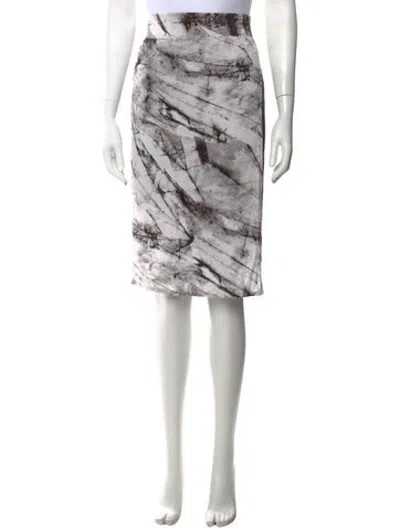 Pre-owned Helmut Lang Printed Midi Length Skirt In Black