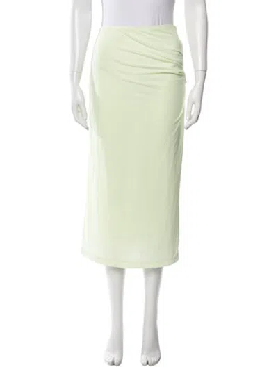 Pre-owned Helmut Lang Scalloped Accent Midi Length Skirt In Green