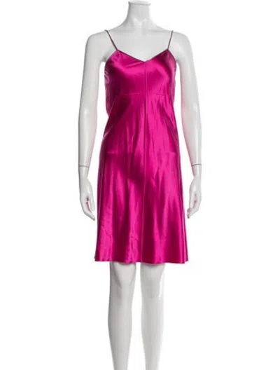 Pre-owned Helmut Lang Silk Mini Dress W/ Tags In Pink