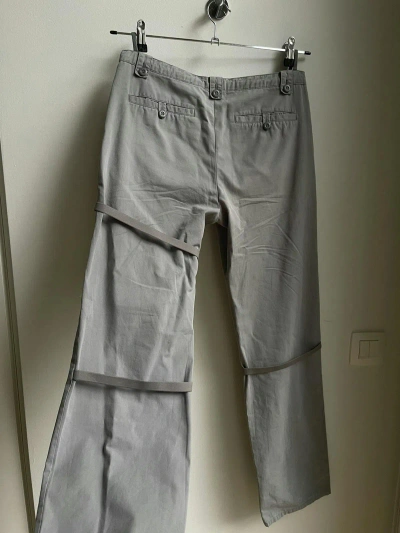 Pre-owned Helmut Lang Ss99 Bondage Pants In Grey