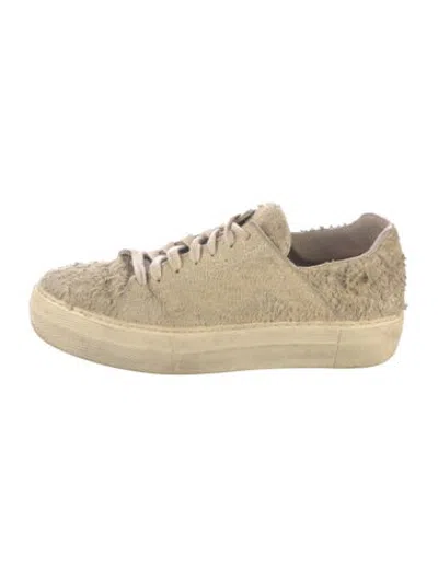 Pre-owned Helmut Lang Suede Sneakers In Neutrals