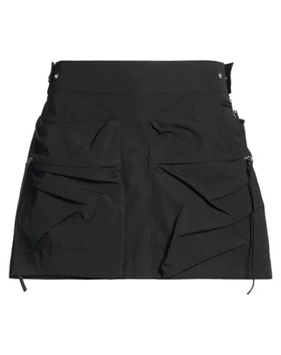 Helmut Lang Woman Mini Skirt Black Size 6 Cotton, Polyester