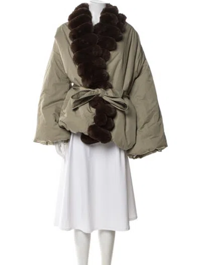 Pre-owned Helsa Jacket In Brown/green