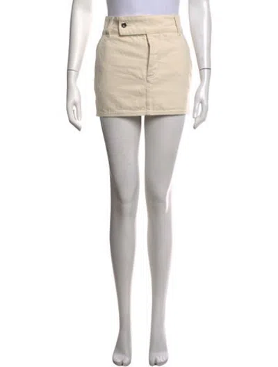 Pre-owned Helsa Mini Skirt In Metallic/pink