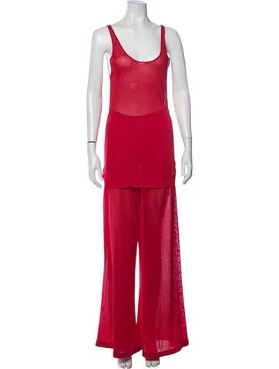 Pre-owned Helsa Wool Pant Set In Red