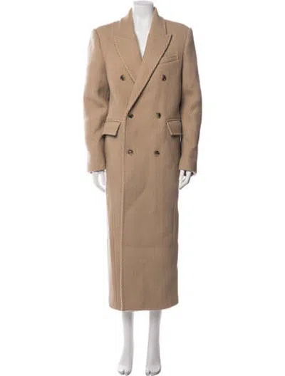Pre-owned Helsa Wool Tweed Pattern Coat In Neutrals