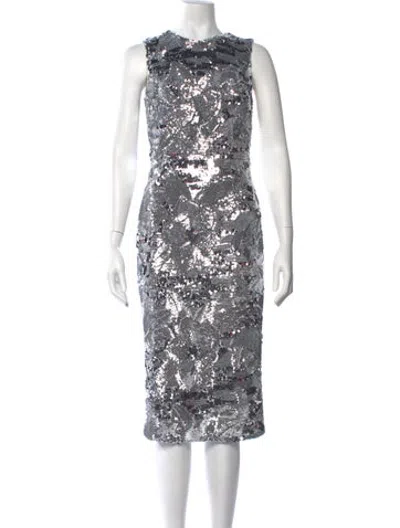 Pre-owned Helsi Patterned Midi Length Dress W/ Tags In Multicolor
