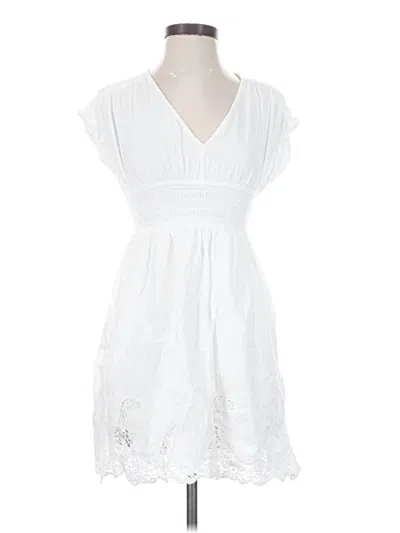 Pre-owned Hem & Thread Casual Dress In White