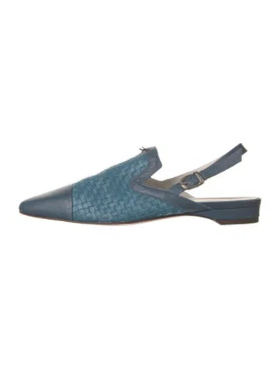 Pre-owned Henry Beguelin Leather Flats In Blue