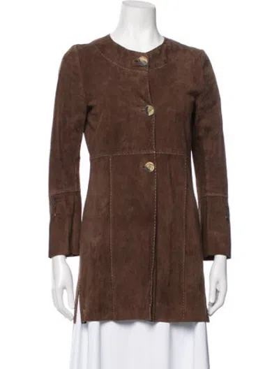 Pre-owned Henry Beguelin Leather Jacket In Brown