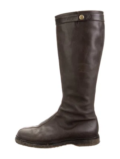 Pre-owned Henry Beguelin Leather Riding Boots In Brown