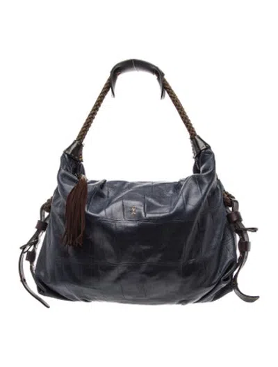 Pre-owned Henry Beguelin Leather Shoulder Bag In Blue