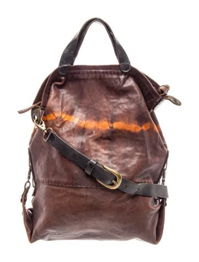 Pre-owned Henry Beguelin Leather Shoulder Bag In Brown
