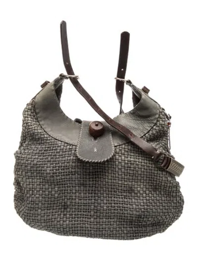 Pre-owned Henry Beguelin Leather Shoulder Bag In Green