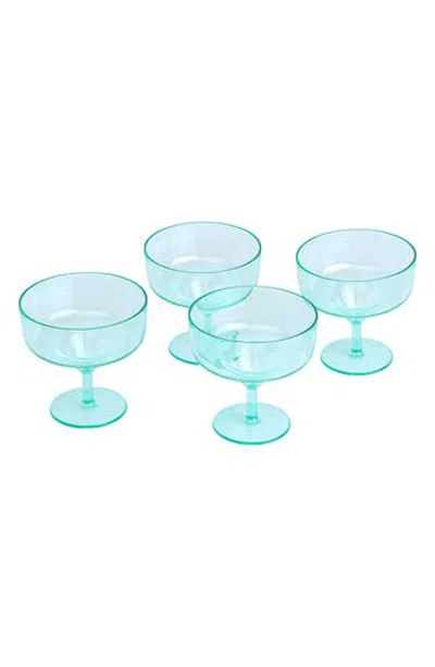 Here's How The Rue Set Of 4 Margarita Glasses In Blue