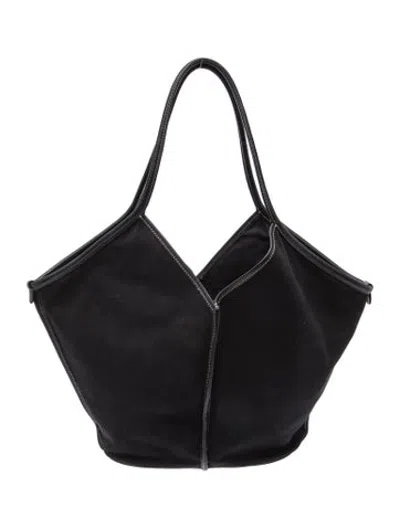 Pre-owned Hereu Canvas Shoulder Bag In Black