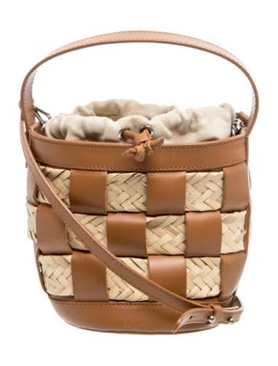 Pre-owned Hereu Leather Bucket Bag In Neutrals