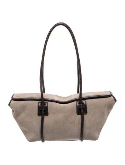 Pre-owned Hereu Suede Shoulder Bag In Grey