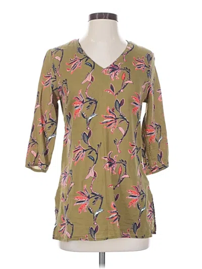 Pre-owned Heritage 3/4 Sleeve Blouse In Green