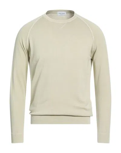 Heritage Man Sweater Sage Green Size 44 Cotton In Neutral